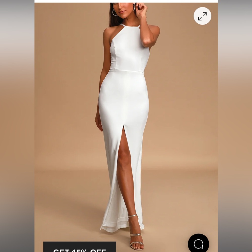 Lulus Greatest Love Story White Sleeveless Mermaid Maxi Dress